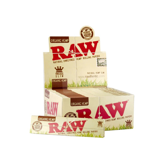 50 Raw Organic Hemp King Size Slim Rolling Papers